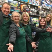 CELEBRATION: The staff at Toys and Games Worcester.