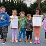 Lido Park Tennis youngsters celebrate the double success from the county awards