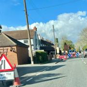Roadworks along the A442 in Cutnall Green is causing a build up of traffic in the village