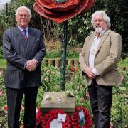 The Museum Curator, Col Stamford Cartwright with the Mayor of Worcester, Councillor Adrian Gregson