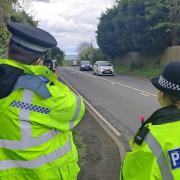 Pershore SNT were in Stoulton conducting speed enforcement checks.