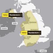 STORMS: The Met Office yellow weather warning for Worcestershire