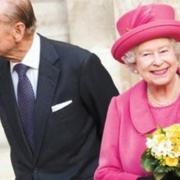 KNEES-UP: Her Majesty the Queen and Prince Philip