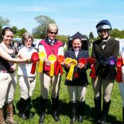 GREAT TEAMWORK: Worcester Riding Club teams took first and third places in the senior style jumping qualifier and several individual placings. Pictured from left are riders Megan Pountney, Karen Richardson, Ali Tate, Leanne Bennett, Vicki Hancox and Gina