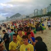 MOOD LIGHTENS: Brazil's win in the opening game over Croatia has lifted the atmosphere in Rio