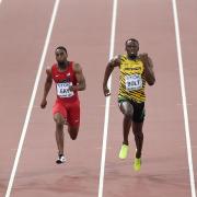 Usain Bolt beat twice-banned Justin Gatlin in Beijing on Sunday.
