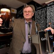 CHEERS: Ted Marshall, from the Cap 'N' Gown pub in Worcester.