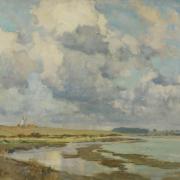 Bertram Priestman, Clouds over the Orwell (Copyright: Museums Worcestershire)