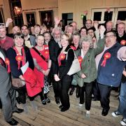 LABOUR: The party members celebrating at the elections 12 days ago.