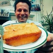 BAKED OFF: Mid-Worcestershire MP Nigel Huddleston with his lemon drizzle.