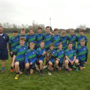 The triumphant year eight rugby team from Bredon Hill Academy