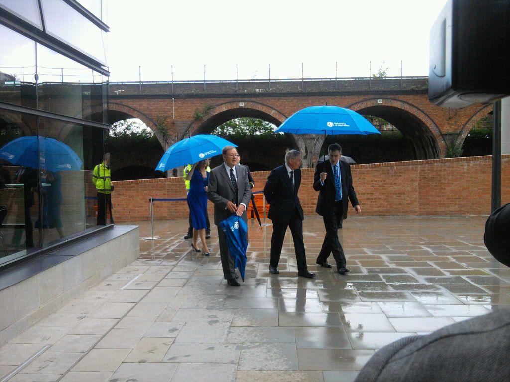 The Duke of Gloucester arrives at the Hive. Pic submitted by reporter Liz Sweetman via Twitter.