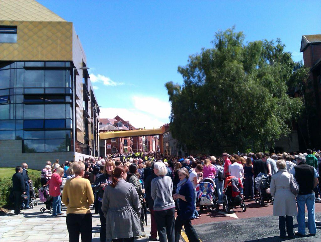 Crowds at the Hive. Picture submitted by reporter Sarah Davies via Twitter.
