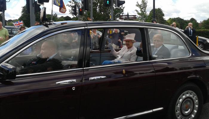 The Queen and Prince Phillip head for the Hive. Submitted picture.