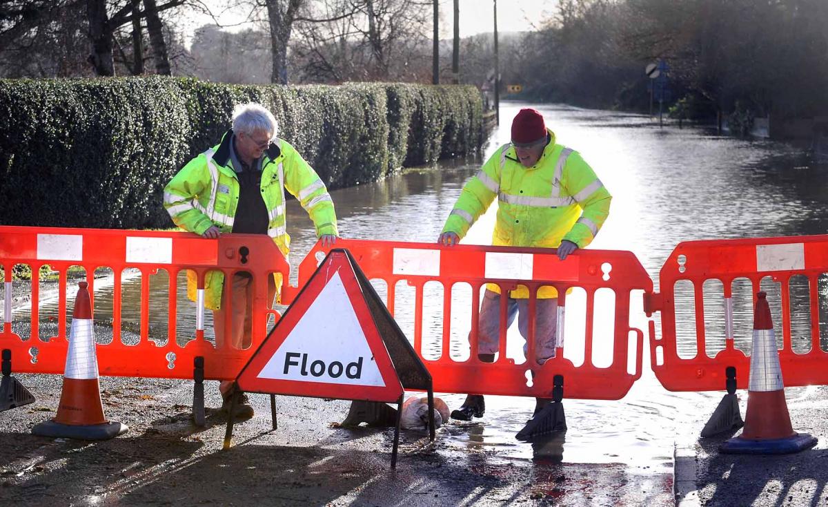 Flooding has closed roads across the county.