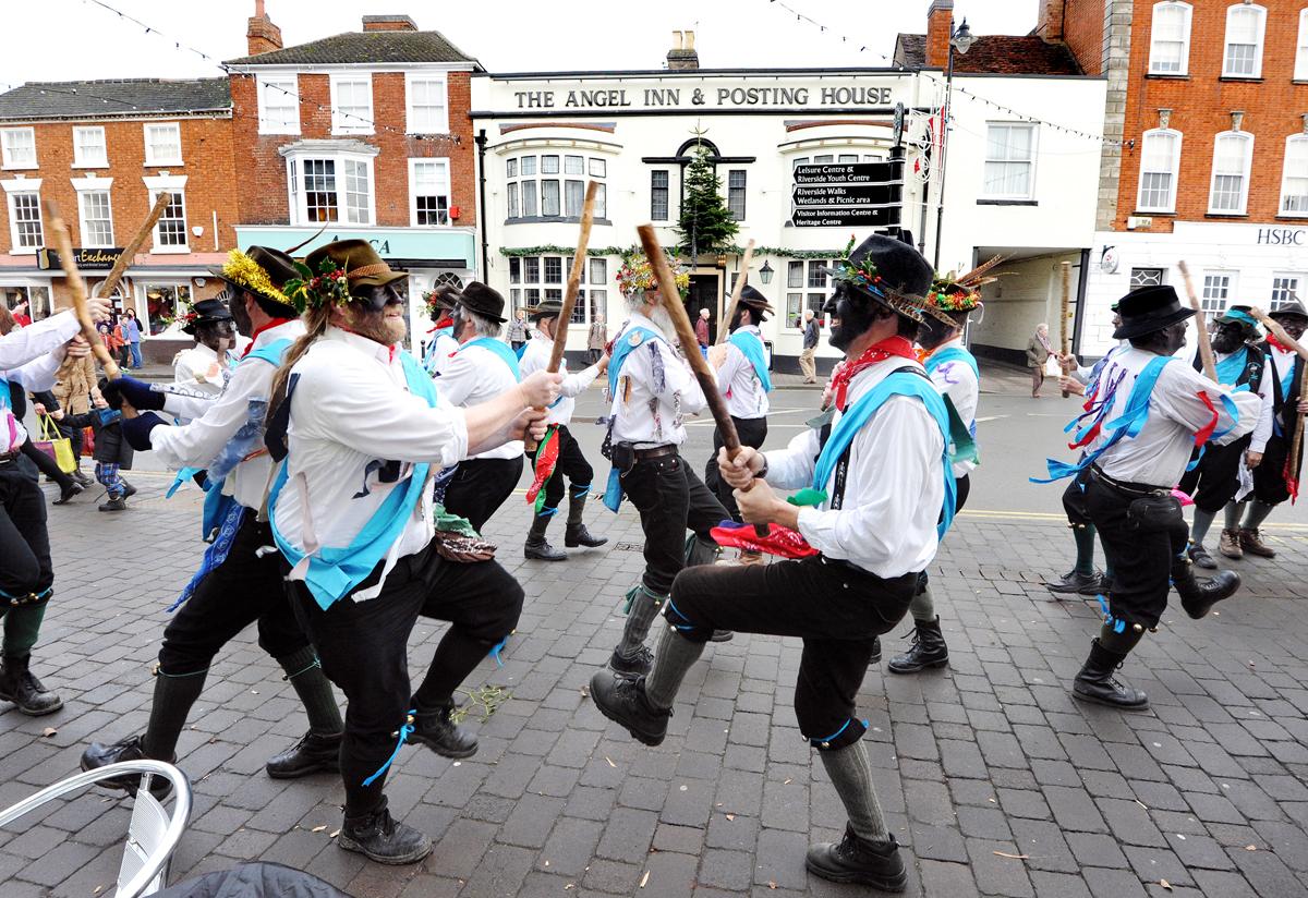 Morris dancers on tour in Worcestershire