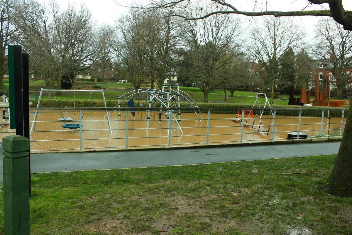 Gheluvelt Park flooding by Martin Coleman