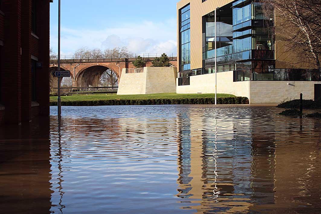 Flooding at the Butts, Worcester. By Jo Cale