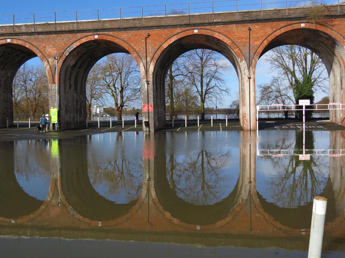 Reflections of the railway viaduct. By Sheryl Neale