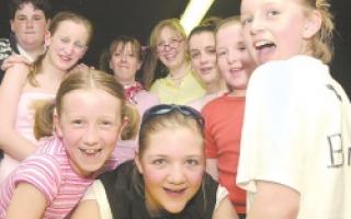 The cast of Grease at Warndon Community Centre