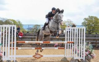 Worcester rider Robert Jeffries jumped his horse, Figo, to victory at the Equissage Pulse Senior British Novice Championships
