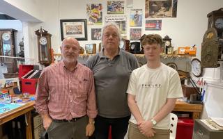 CONCERNED- Business owners Nigel Pritchett and Peter Schonert with apprentice Ethan McDonald-Smith. (Picture by Ryan Smith copyright NewsQuest).