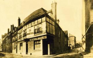 Photograph c1900 showing Bass Charrington's (later M&B's) long-life Bear, active 1710-1967, at the junction of Tybridge Street and Hylton Road and now MacDonalds. Some 40 yards to the left at what's now the entrance to Homebase stood the