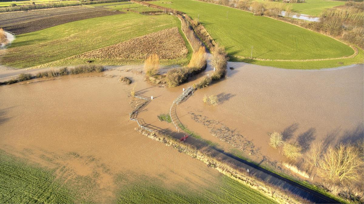 Walcot Lane ford, near Pershore. Picture by Paul Attwood Aerial Photography paapitd@outlook.com