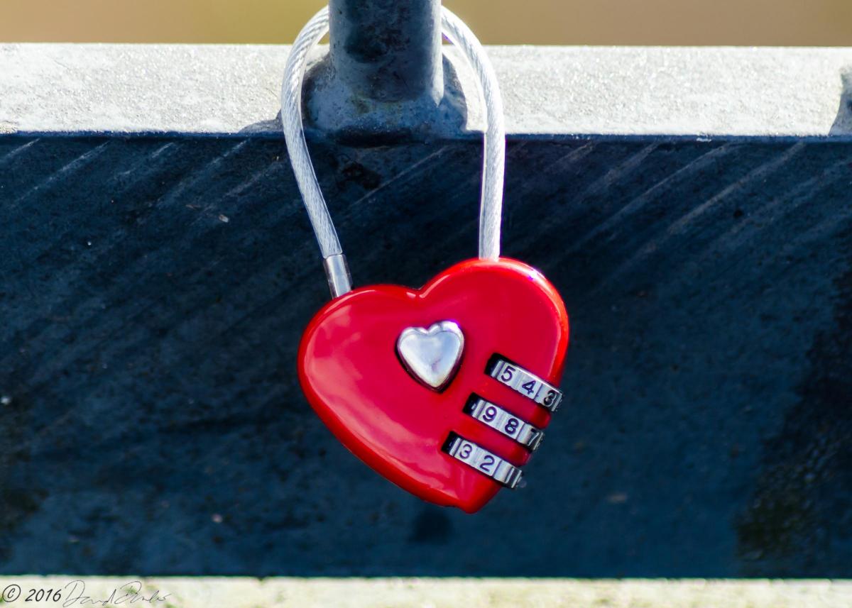 Who can crack the code on this love lock?