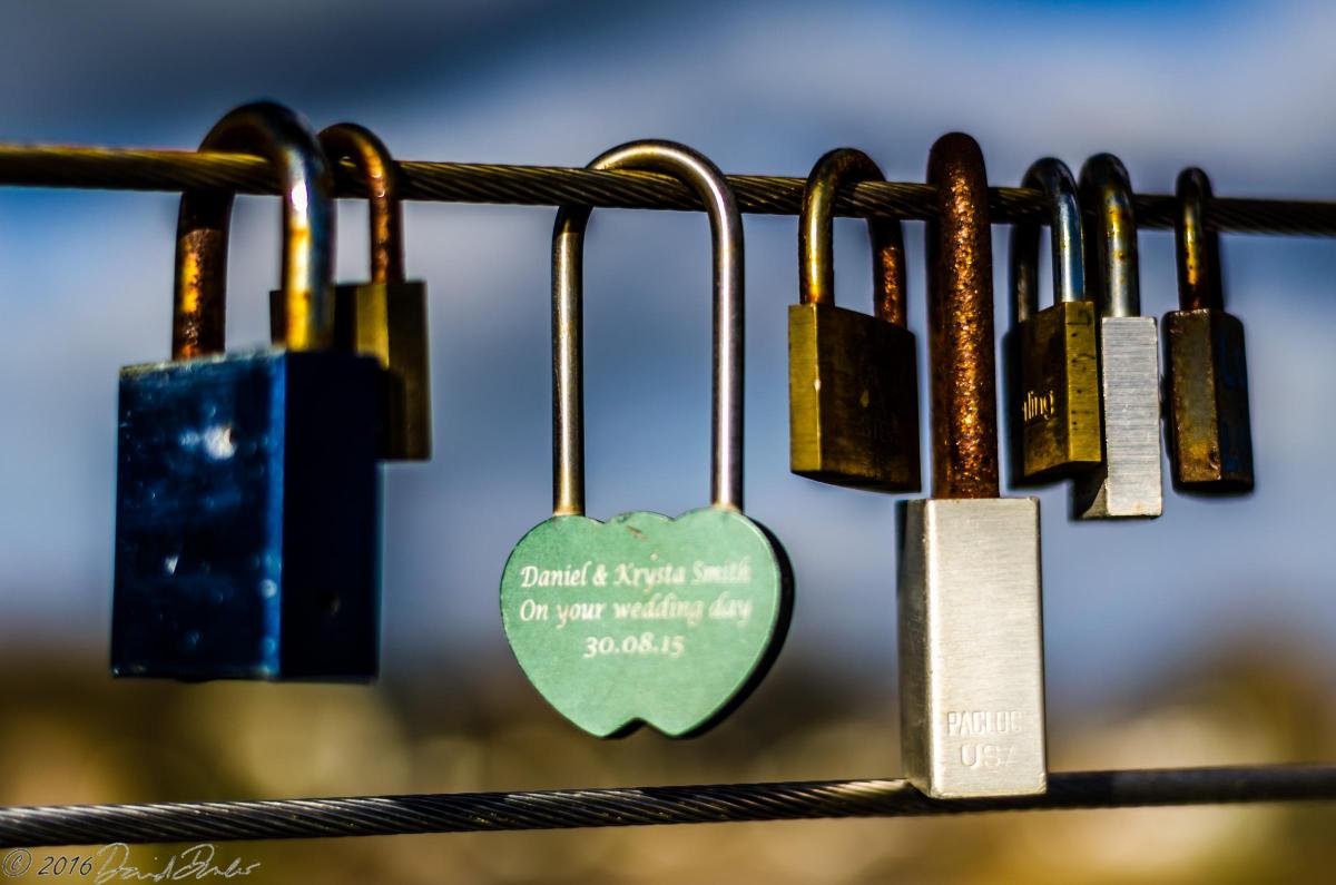 Daniel and Krysta Smith marked their wedding day last year with a love lock