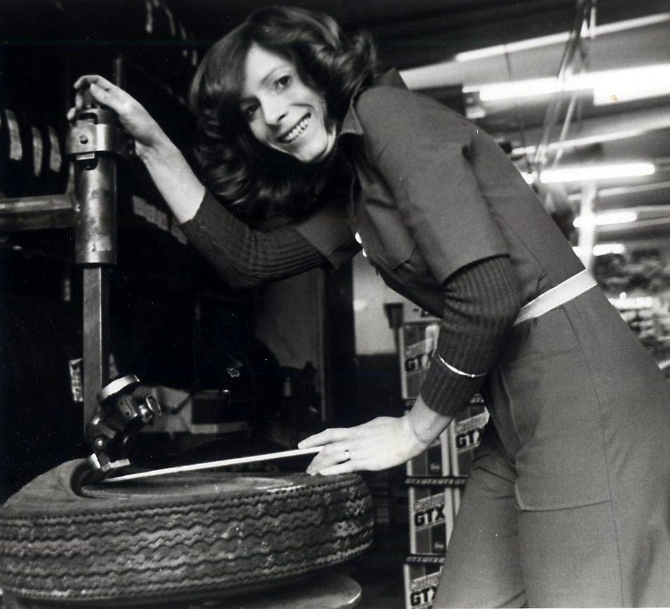 BACK in May, 1977 mother of two Pamela Bluck, who lived at Rushwick, became Worcester’s first female tyre fitter. Tired of staying at home after raising a family, she decided to get a job, learned to drive and joined the staff of Motor Spares in Lowesmo