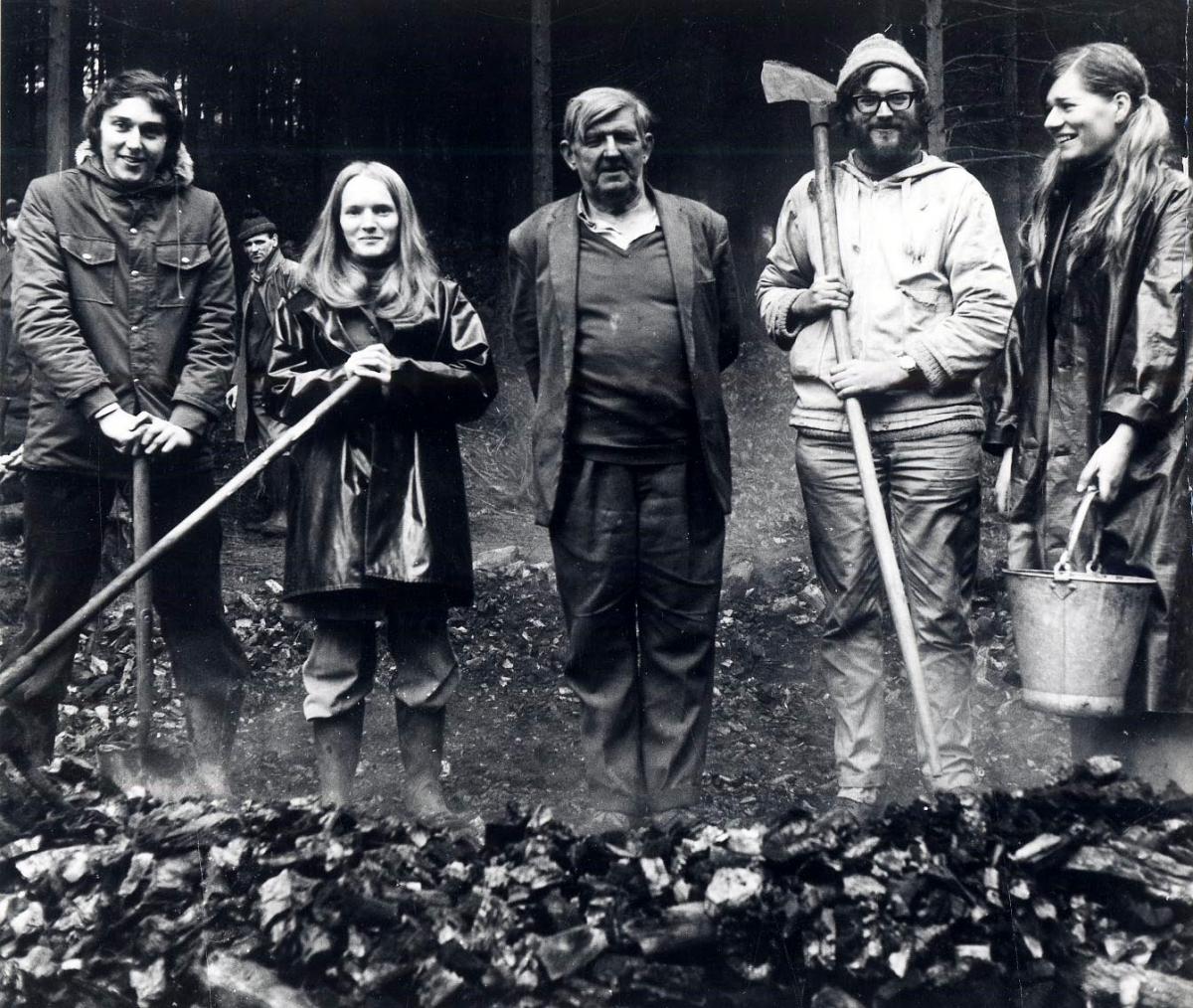 THIS likely band of brothers and sisters was pictured in November, 1973, as they revived the ancient art of charcoal preparation in the Wyre Forest. Bewdley Museum Trust, in co-operation with the Forestry Commission Trust, reconstructed a traditional char