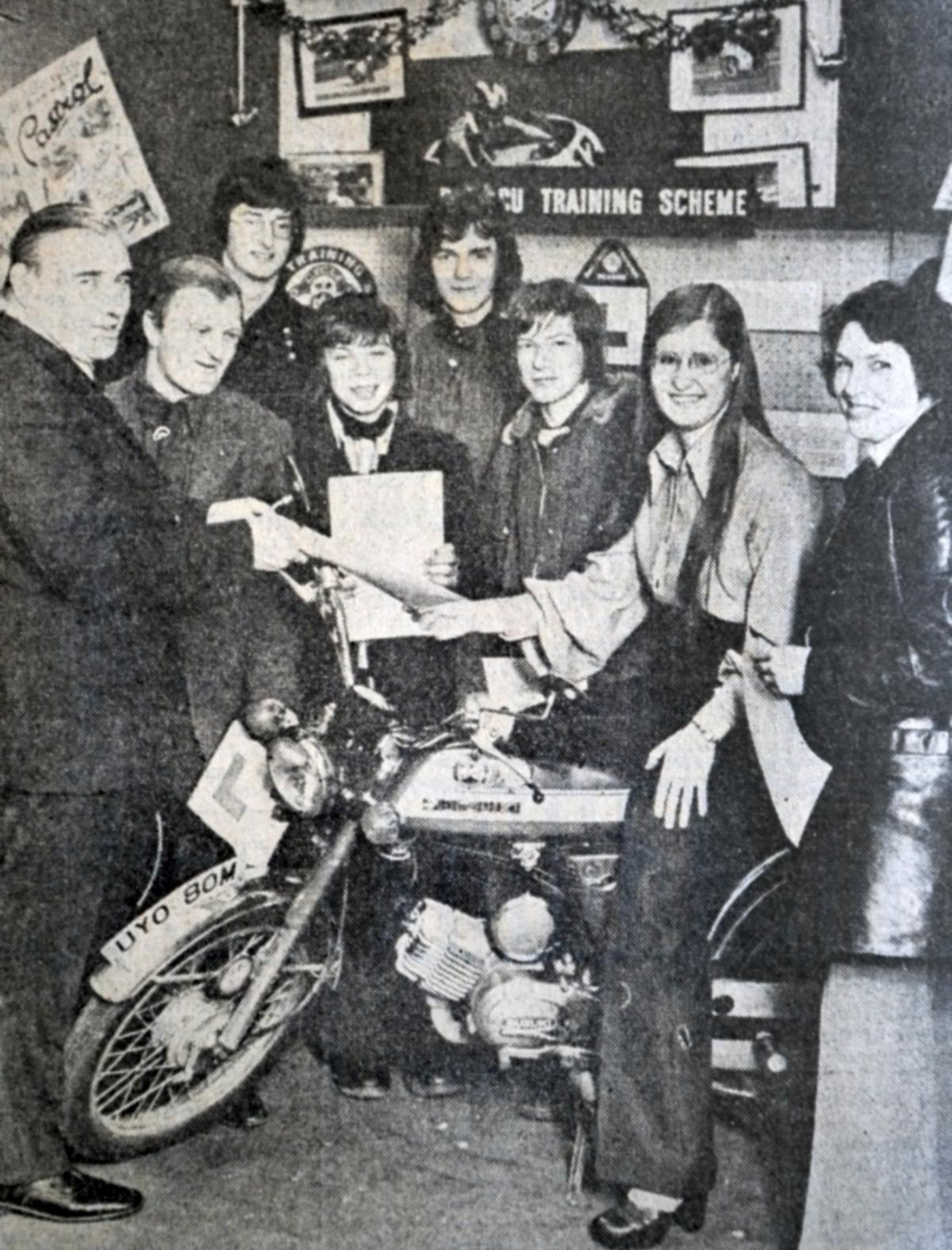 THERE was a nice Christmas present for Worcester Grammar School for Girls student Maxine Keyte in 1974, when the Christmas Eve edition of the Worcester Evening News carried the story she had gained a motor cycle proficiency certificate as a successful par