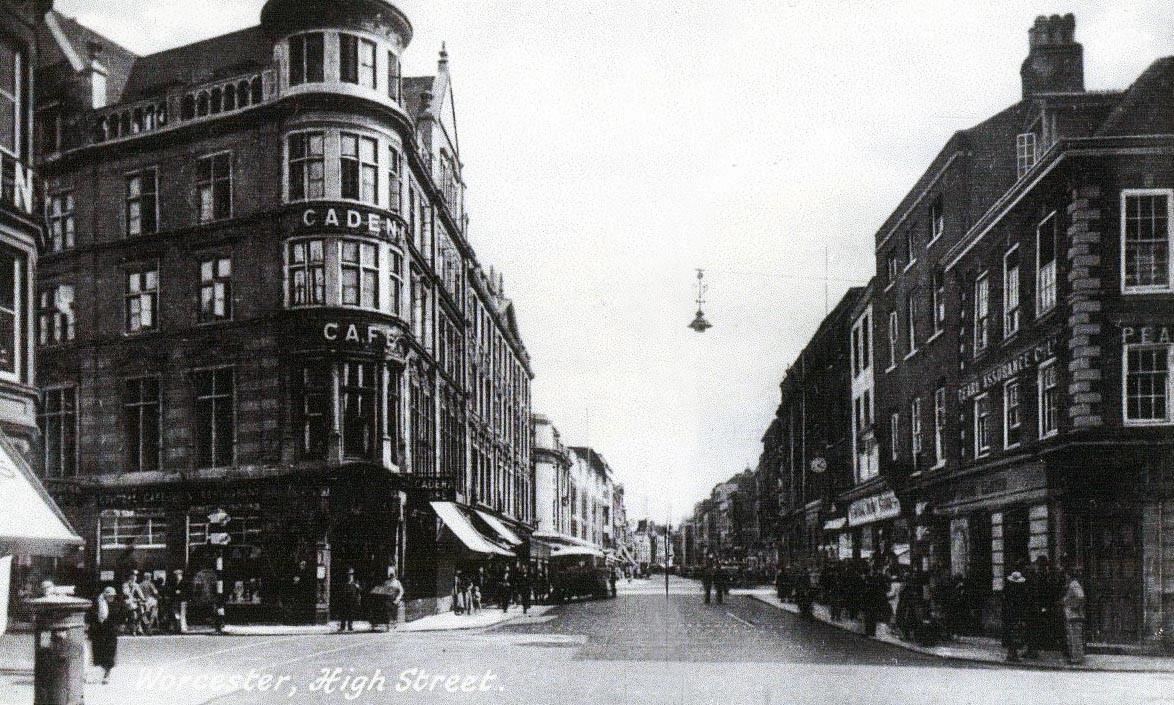 Lychgate development; the Cadena Cafe, at the corner with St Swithin’s Street; and the City Market Hall, which stood opposite the Guildhall from 1804 until its demolition in the 1950s (in the background of this view from Victorian Times can be seen the 