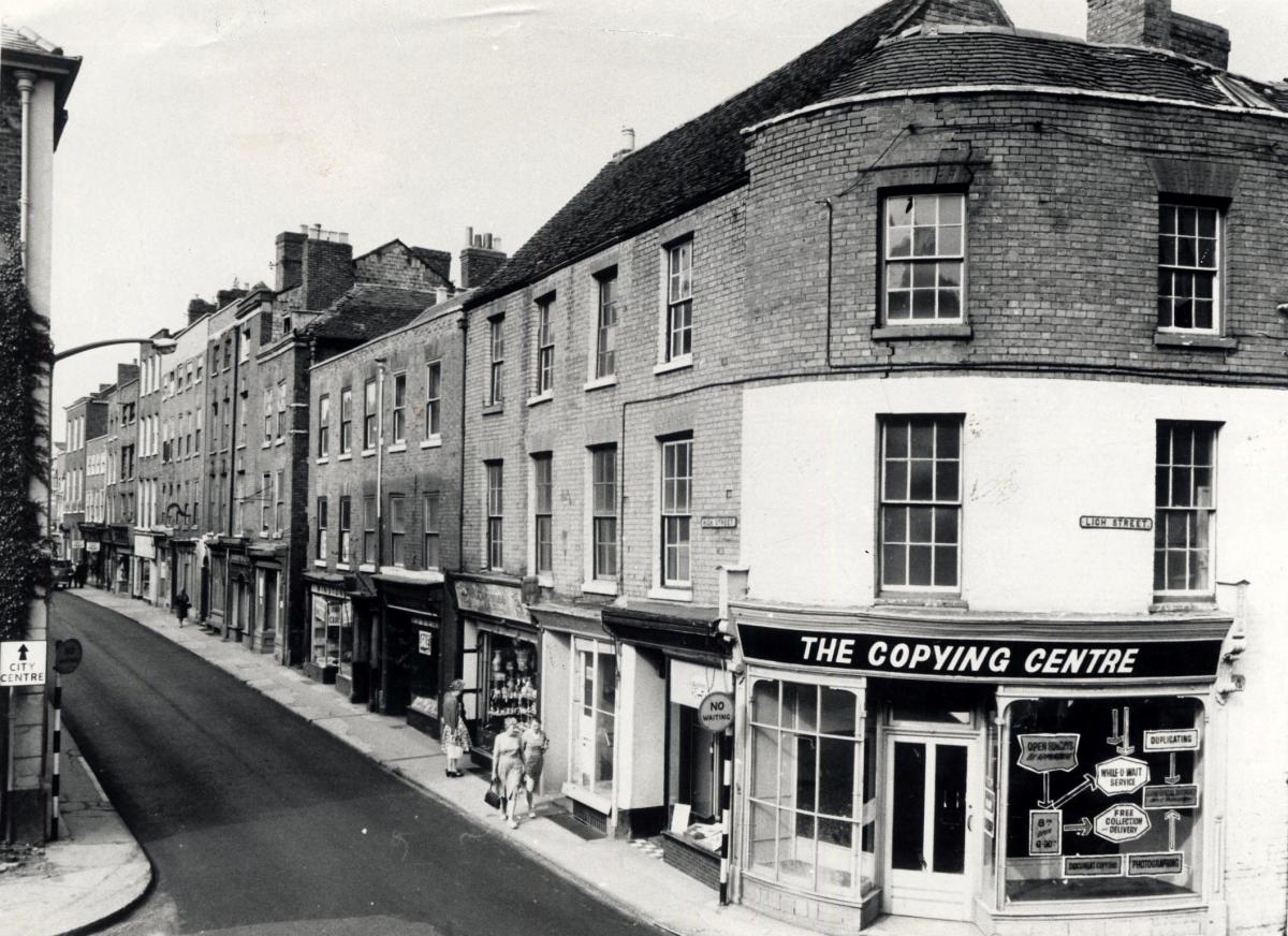 the Elgar family music shop (further down the High Street) in the mid 20th century. It stood near Worcester Cathedral – a building which played such a major role in the life of Sir Edward Elgar