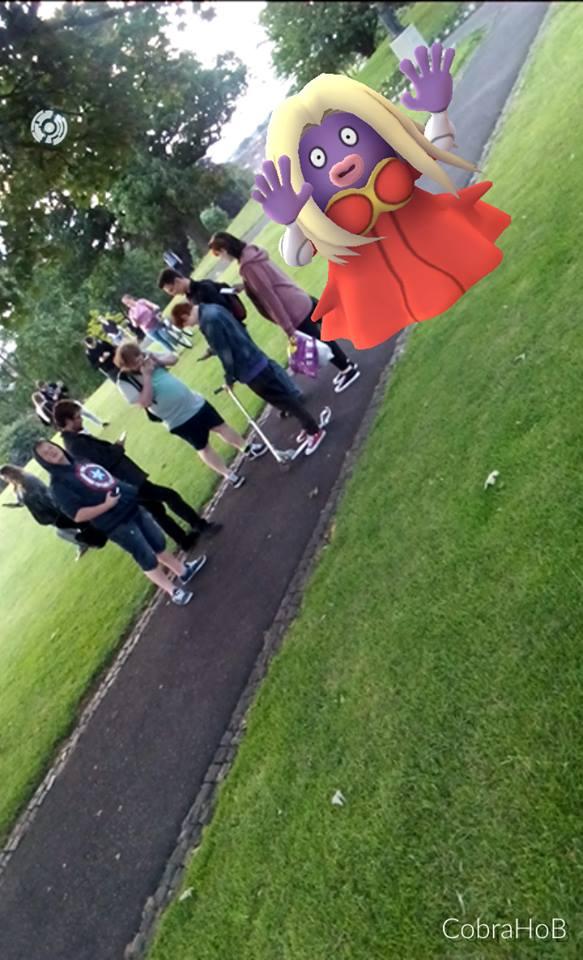 Jynx with Pokemon GO fans in Worcester