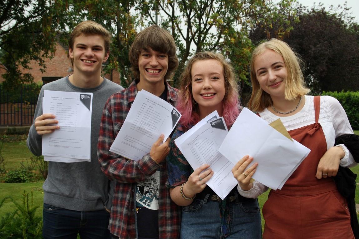 BISHOP PEROWNE: Pictured here are top achieving students ( l-r) Craig Strachan, Oliver Parker, Hannah Bridge and Florence Wood. Picture by Bishop Perowne.
