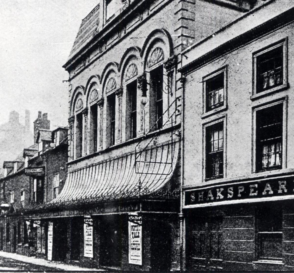 Vanished Worcester. A view of the Theatre Royal, Worcester, in Victorian times.
