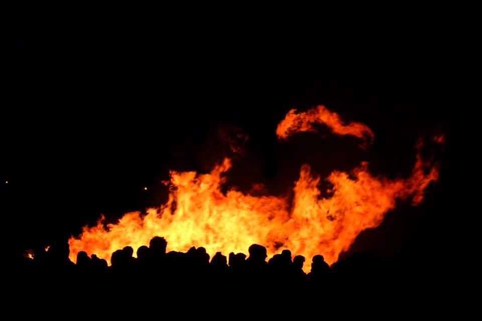 Leanne Sofocleous took this photo of the blazing Pitchcroft bonfire.