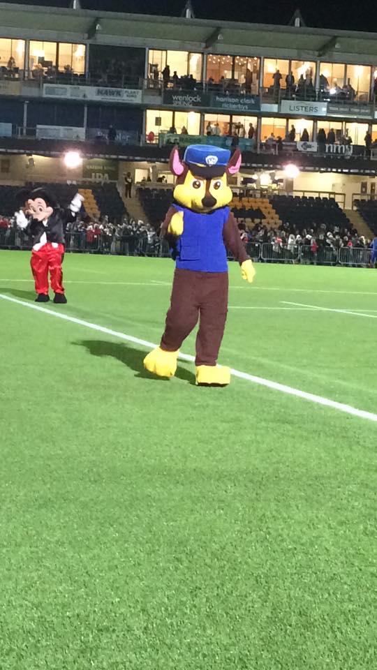 One of the cuddly creatures entertaining crowds at Sixways, Worcester. Picture by Lynne Marie Essex.