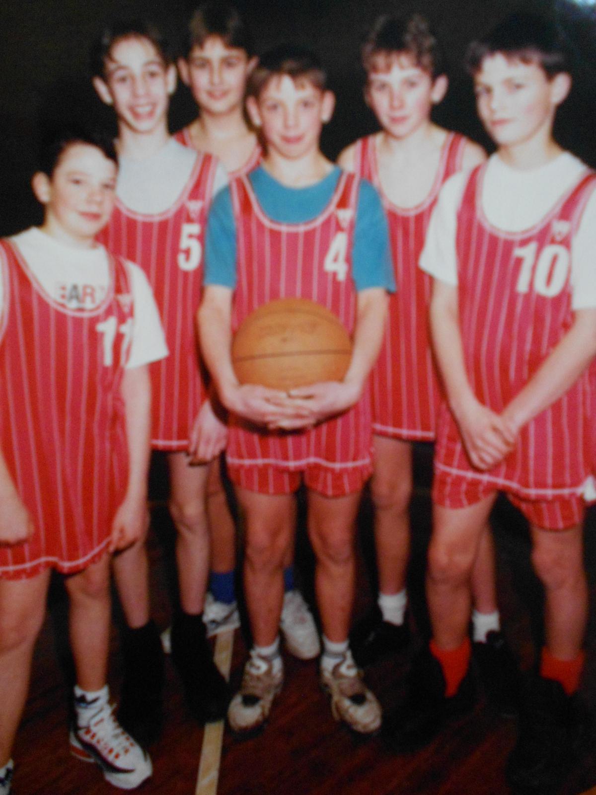 Basketball team in February 1996