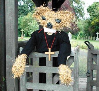 CHURCHYARD WELCOME FROM SCARECROW VICAR