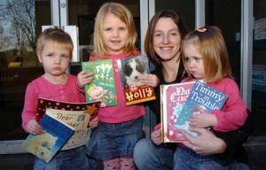 Donna Lloyd with her daughters Francesca aged 2, Felicity aged 3 and Fiona aged 2. Picture by Nick Toogood. 52106601