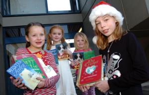 From left to right: Millie Knight, Millie's sister, Felicity Lloyd and Isobel Badham. Picture by Nick Toogood. 52016604