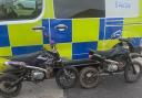 Two off road motorbikes were seized after spotted in Tolladine Road