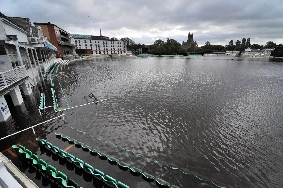 Dramatic pictures of New Road cricket ground underwater as Worcesters hit  by flooding again  Worcester News