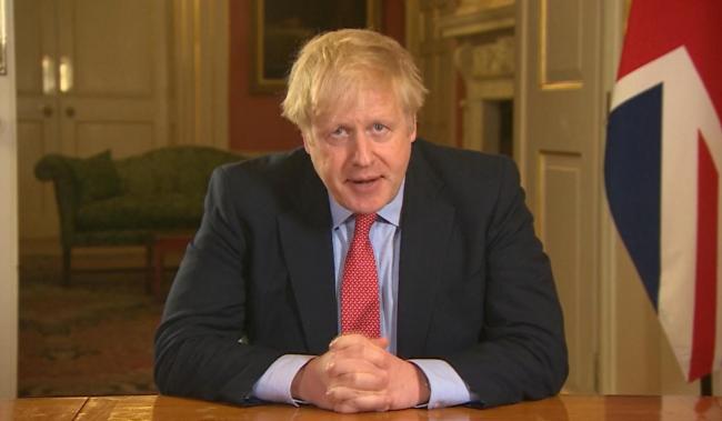 LOCKDOWN:  Prime Minister Boris Johnson addressing the nation from 10 Downing Street
