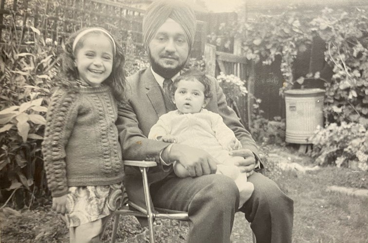 FAMILY: Apinder moved to England when she was just 4 years old after her father found work here