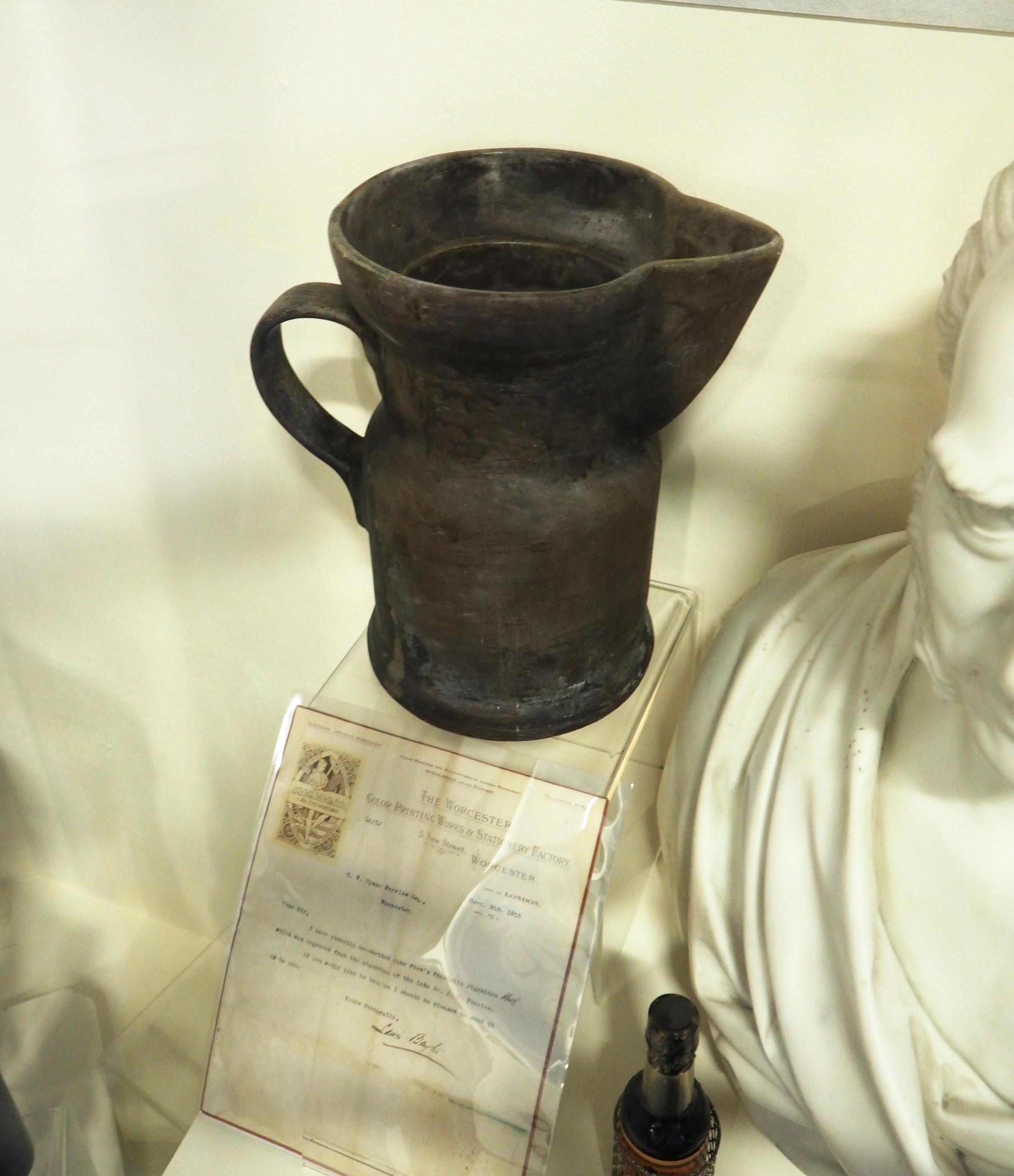 This lignite jug was used to make early batches of the sauce