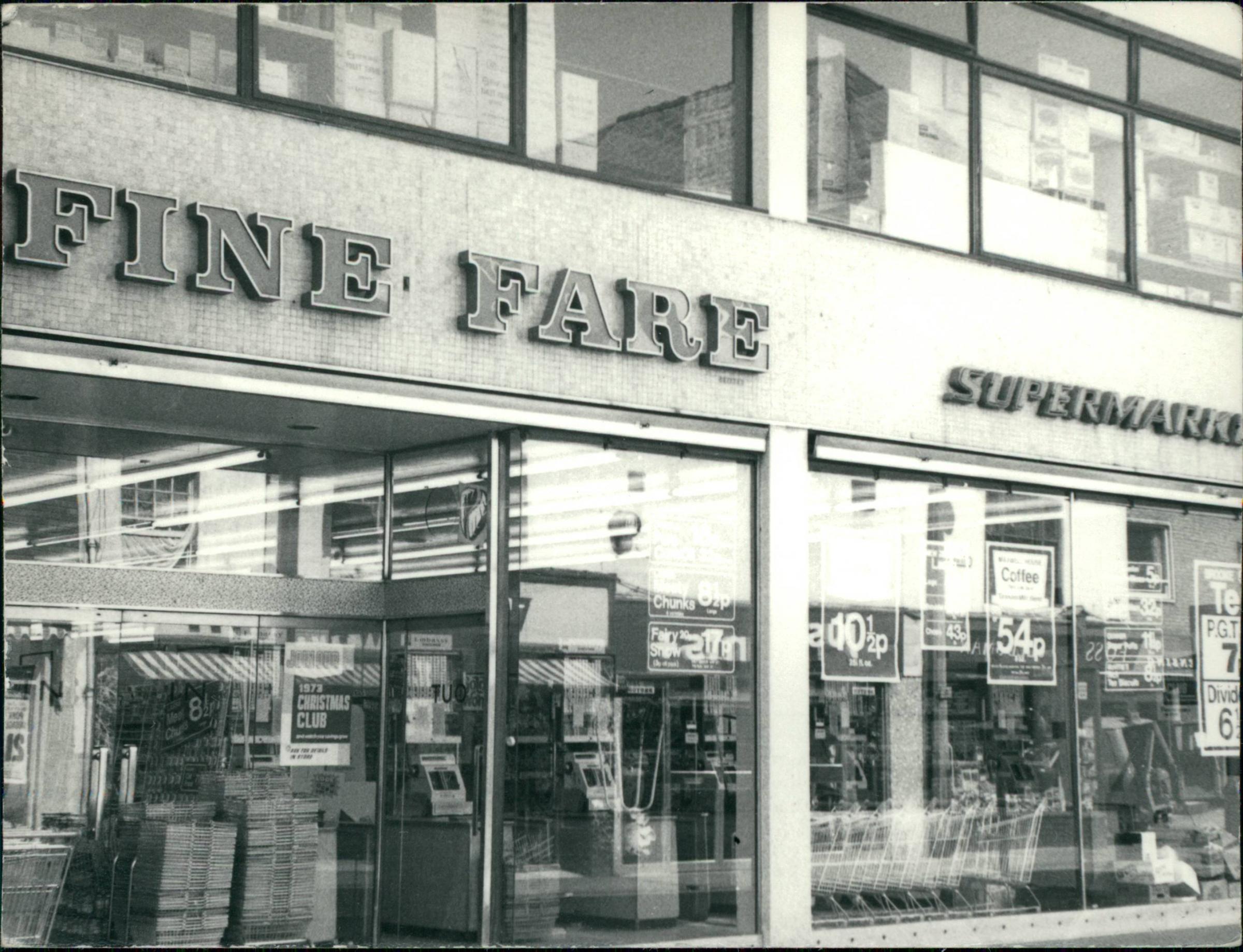 Fine Fare supermarket in the Shambles, 1973
